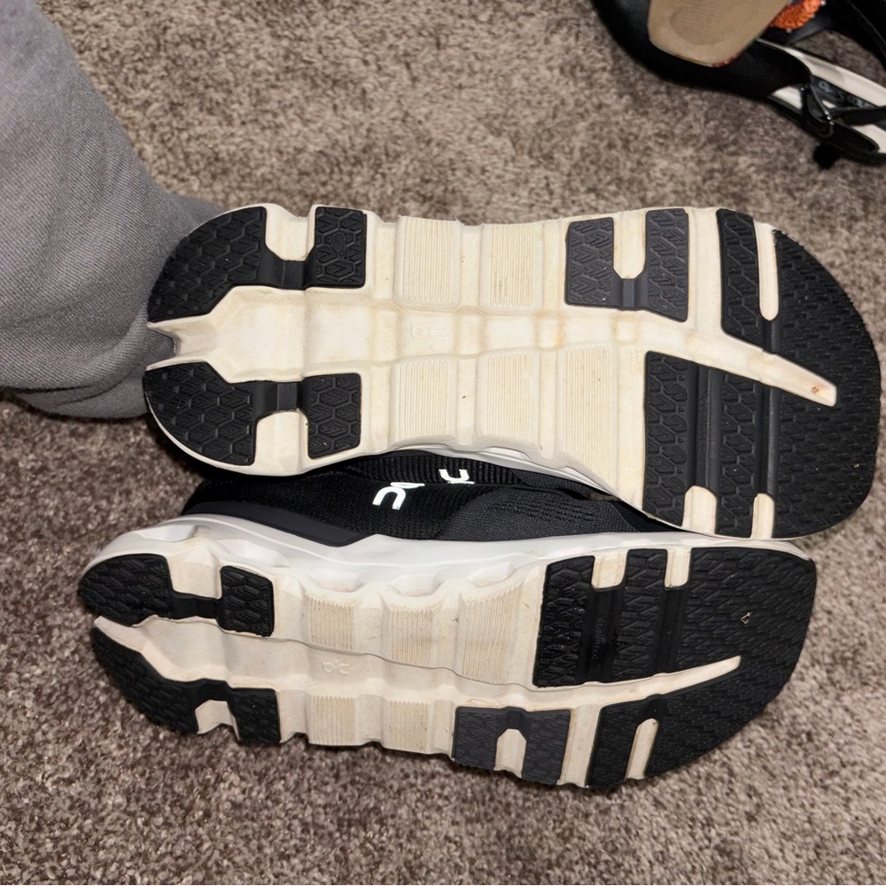 On Running Charcoal and White Athletic Shoes - Picture 4 of 4